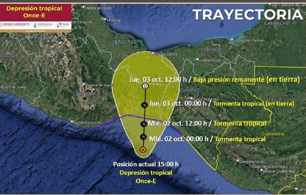 Se forma la primera depresión tropical de octubre en el Pacífico; daría vida a la tormenta “Kristy”