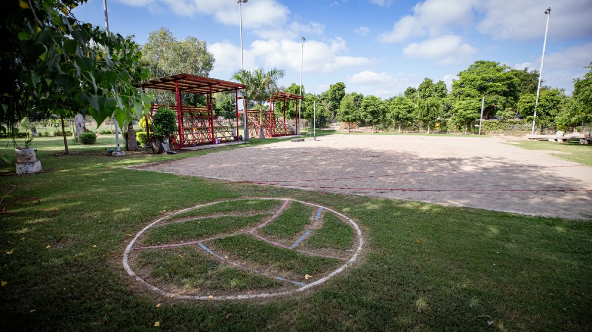 Inauguran módulo sanitario en cancha de voleibol en Guasave