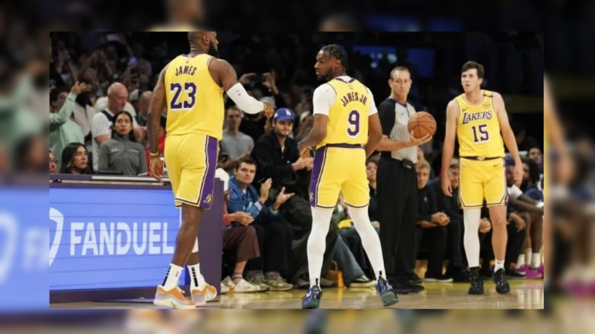 Noche histórica en la NBA; Lebron James y su hijo jugaron juntos