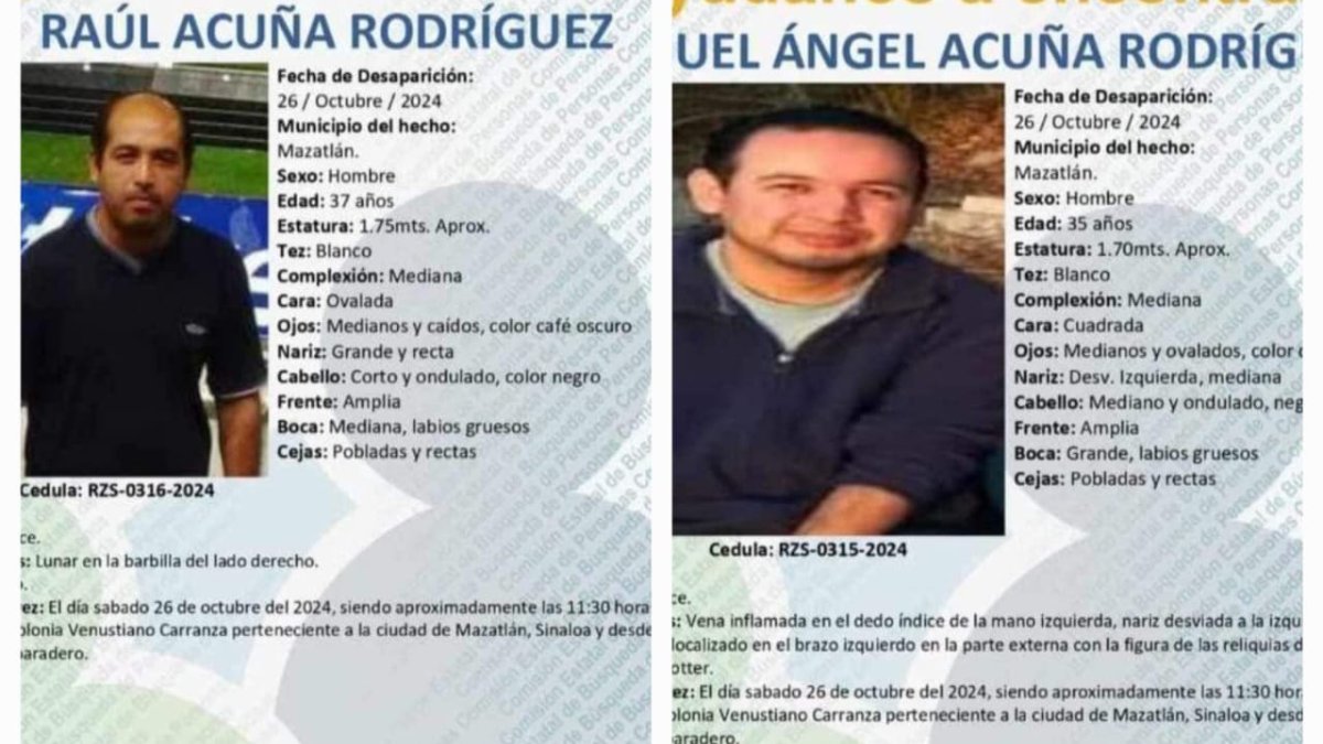 Regresan a casa a los hermanos Raúl y Miguel Ángel tras 72 horas privados de su libertad en Mazatlán
