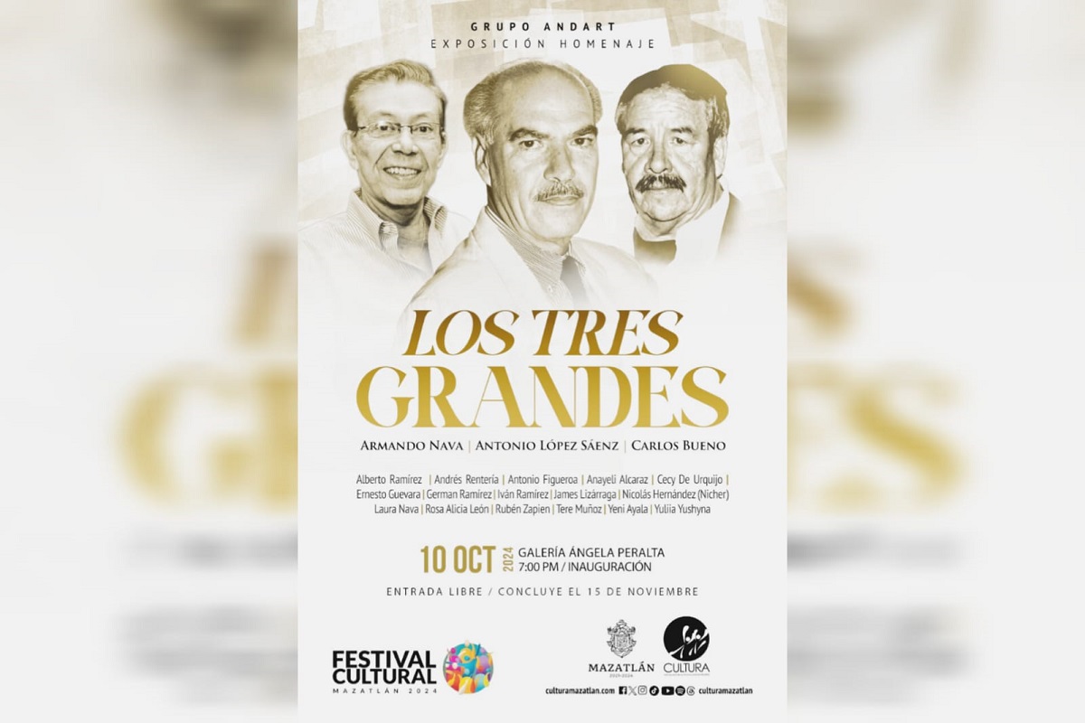 Mazatlán rendirá homenaje a sus 3 Grandes de la Plástica