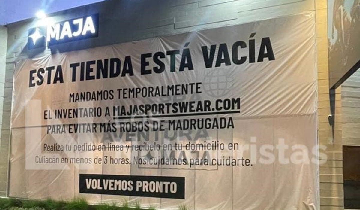 ¡Esta tienda está vacía! MAJA toma medidas de seguridad en Culiacán para evitar saqueos