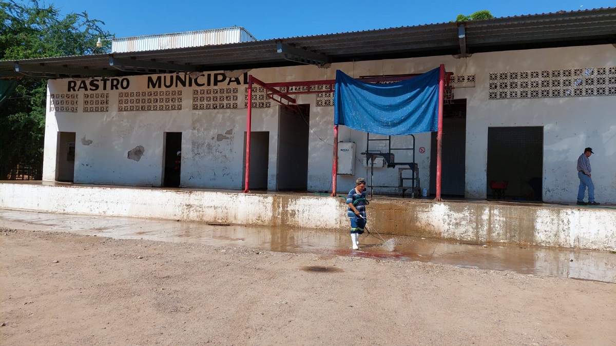 Mejoran las condiciones del rastro municipal de Salvador Alvarado; colocan techumbre nueva