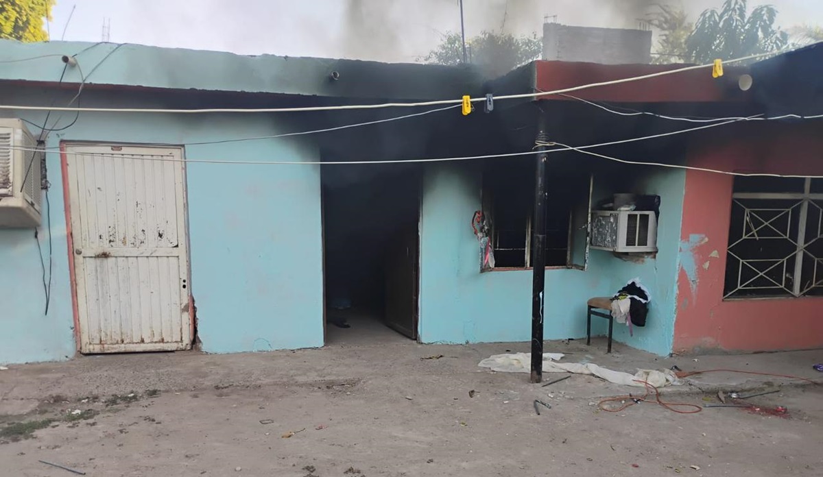 Se incendia una vivienda en la sindicatura de Juan José Ríos, Guasave