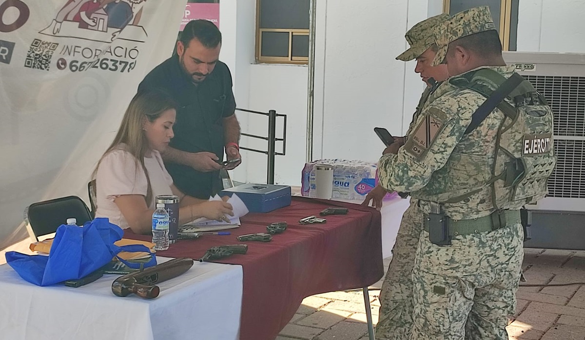 Casi por cerrar campaña de Desarme Voluntario en Ahome suman 39 armas entregadas