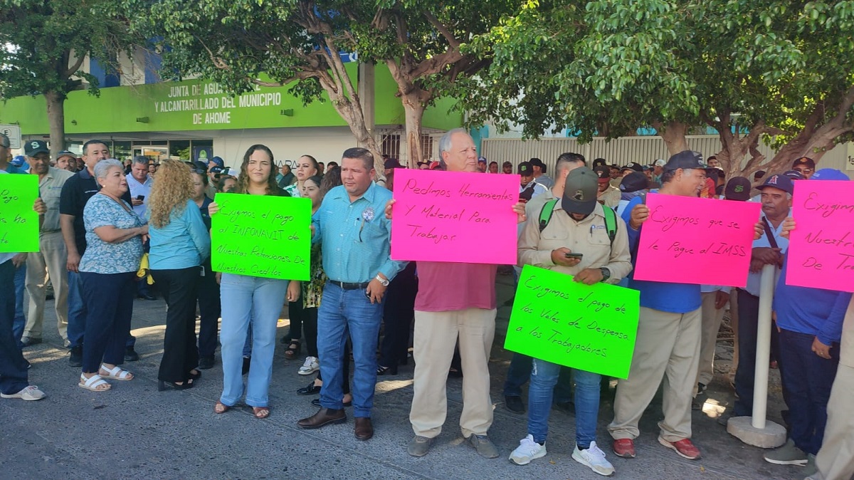 Trabajadores sindicalizados de Japama protestan en reclamo de pago de prestaciones