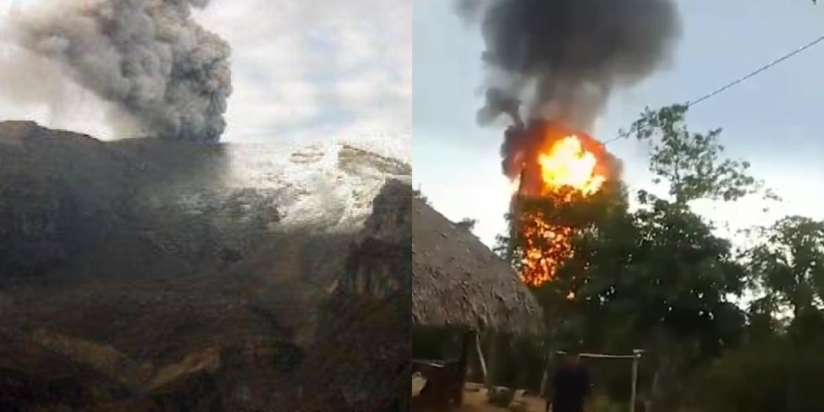 Video | Erupción del volcán ‘Los Aburridos’ en Turbo, Colombia, causa conmoción