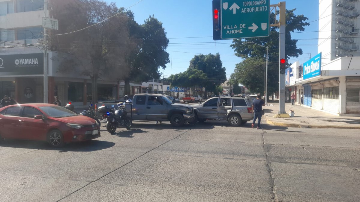Accidente en el sector centro de Los Mochis deja una mujer lesionada