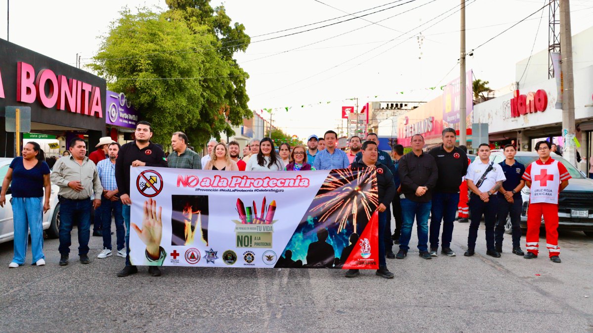 Arranca en Guasave operativo y campaña de concientización contra la pirotecnia