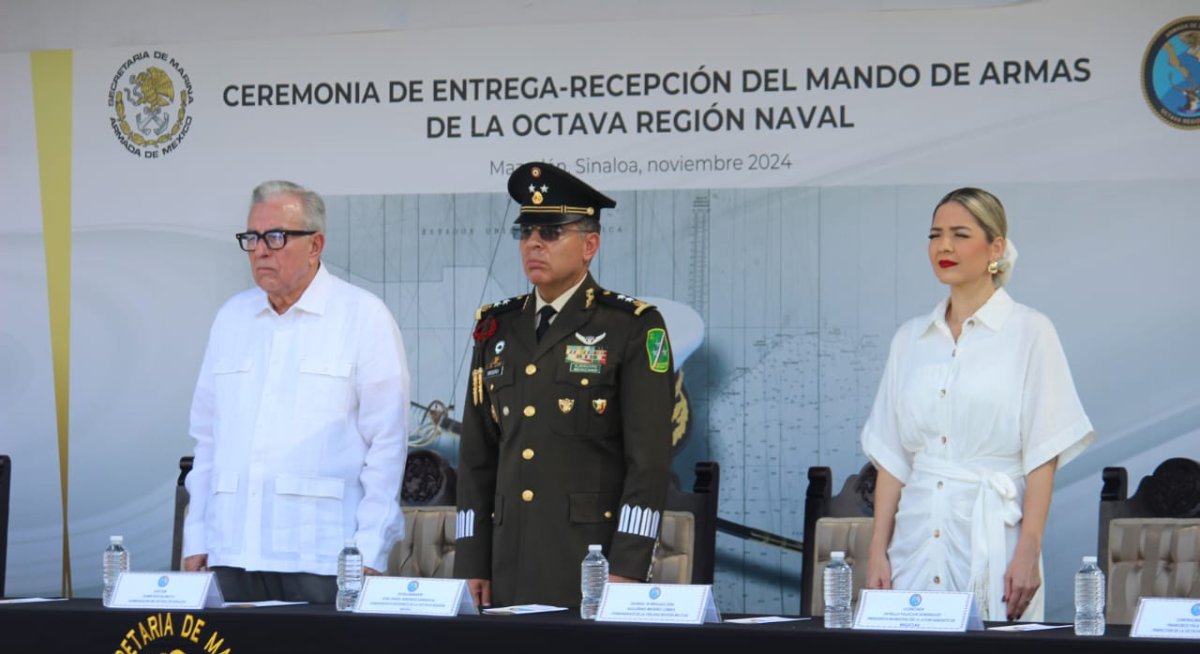 Llega vicealmirante José Daniel Reséndiz Sandoval a dirigir la Octava Región Naval en Mazatlán