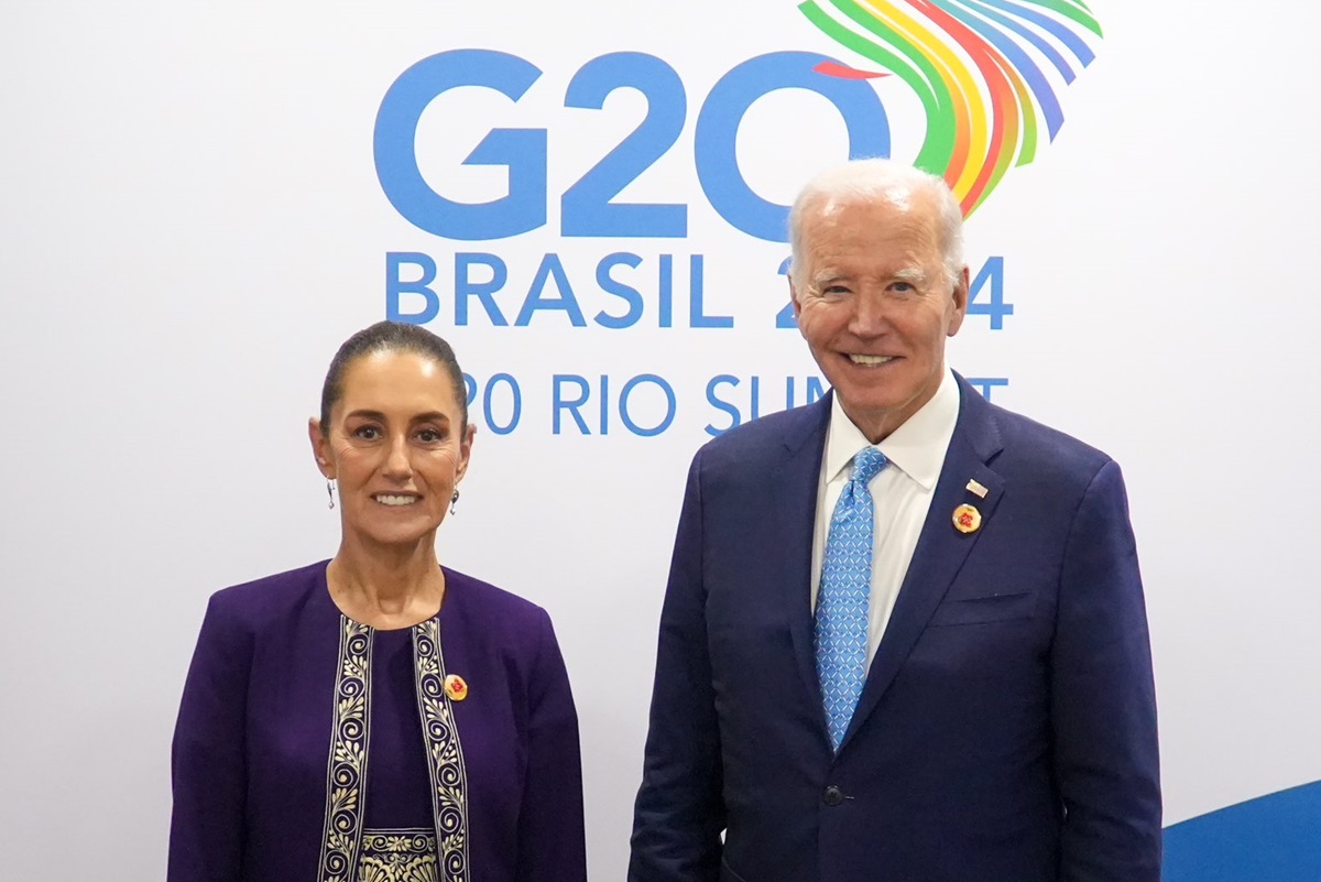 Refrendando compromisos, Sheinbaum y Biden sostienen breve encuentro en el G20