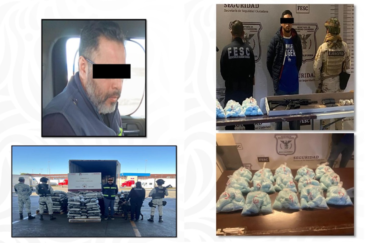 En posesión de grandes cantidades de drogas, se registraron dos detenciones en Baja California