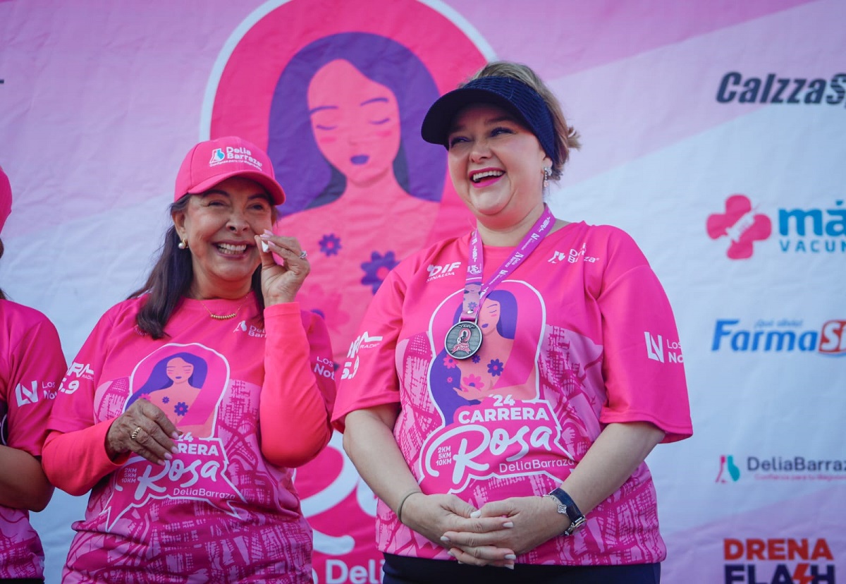 Importante la sensibilización y hacer conciencia: Eneyda Rocha; DIF Sinaloa presente en la gran Carrera Rosa 2024