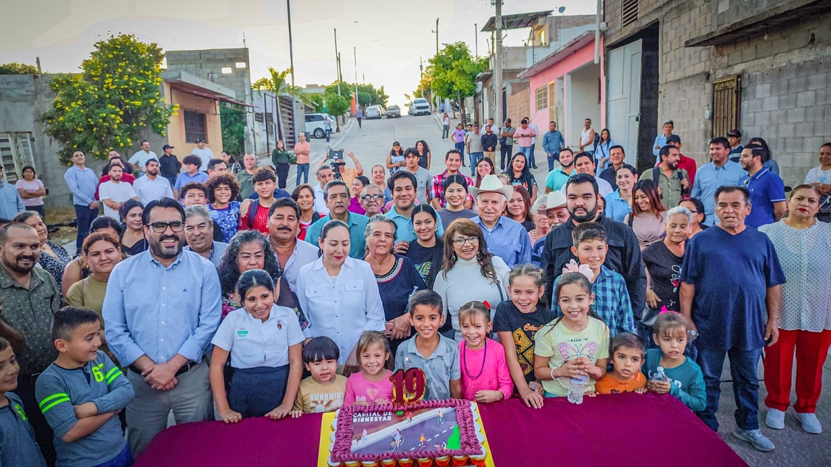 Ya son 19 calles pavimentadas, Gámez Mendívil inaugura la vialidad Río Piaxtla