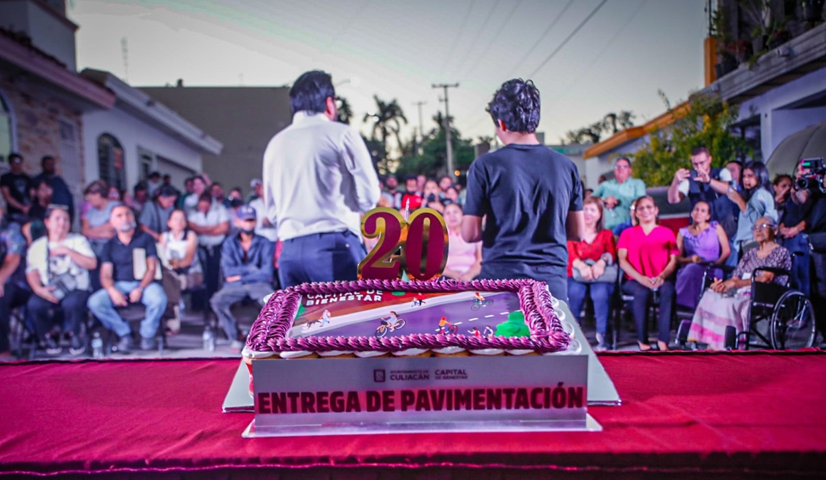Ya son 20 y contando, Gámez Mendívil entrega pavimentación en Cimas del Humaya