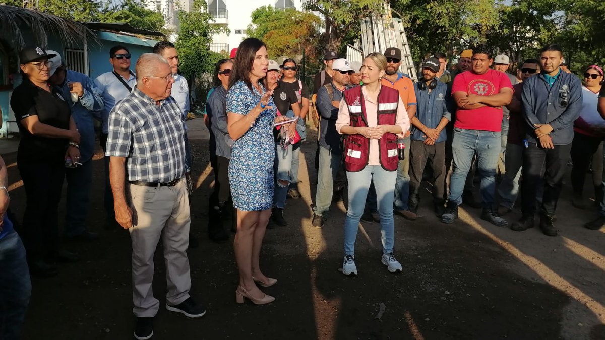 Estrella Palacios refrenda su apoyo a los trabajadores de parques y jardines de Mazatlán