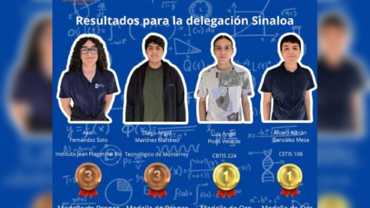 Sinaloenses hacen historia en olimpiada nacional de física; hay dos oros y dos bronces