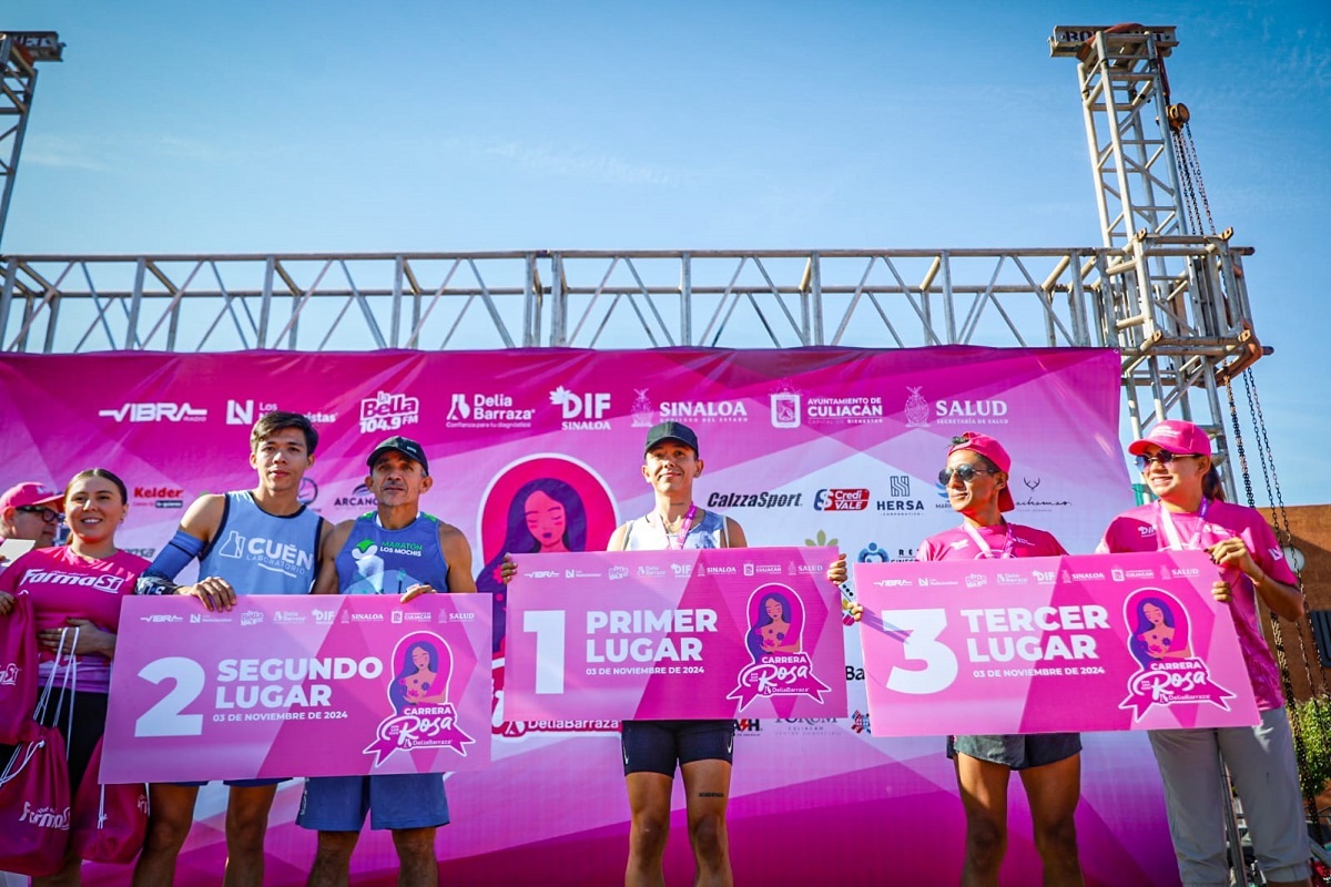 Conoce a los ganadores de la tercera edición de la Carrera Rosa Delia Barraza 2024 en Culiacán