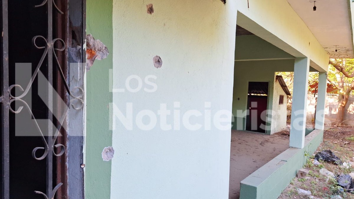 Huellas del enfrentamiento a balazos entre civiles armados en Imala, Culiacán