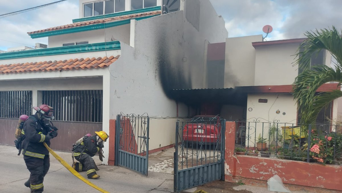 Incendio en Mazatlán deja un lesionado con quemaduras de primer grado