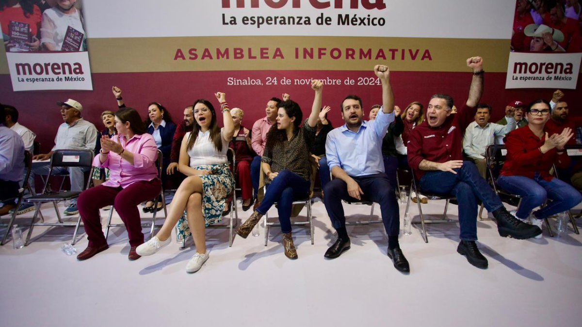 Andrés Manuel López Beltrán, hijo de AMLO, y María Luisa Alcalde están en Sinaloa; se reúnen con morenistas