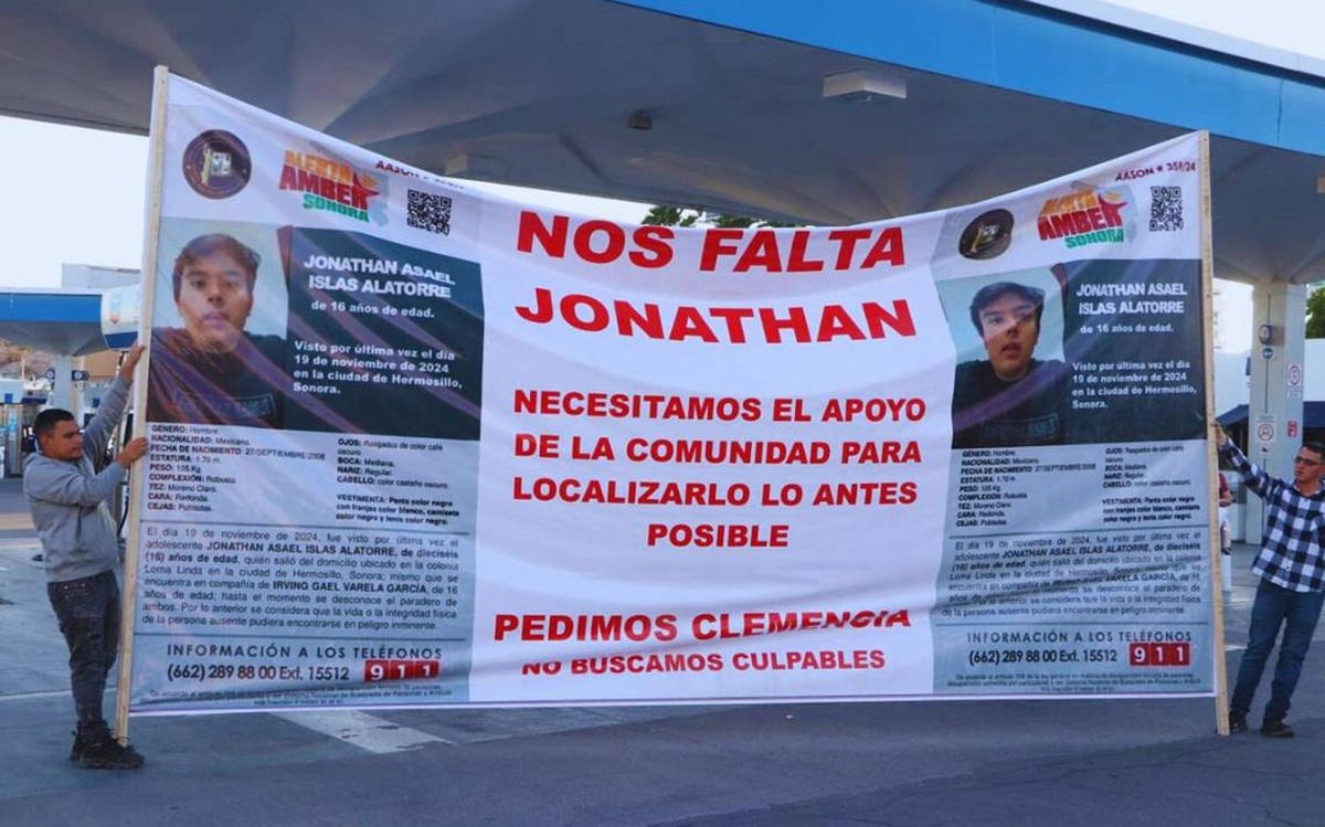 ¿De qué lo acusan? Detienen a Jonathan, menor de edad localizado con vida, tras desaparición en Sonora