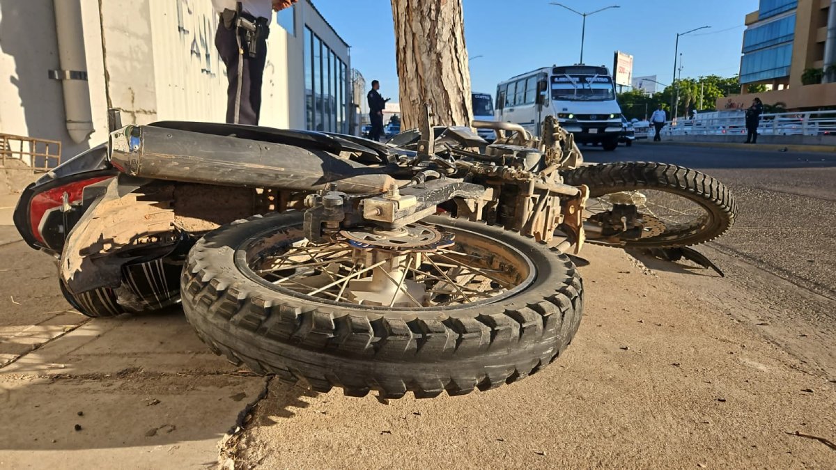 Se accidenta motociclista en La Canasta de Culiacán