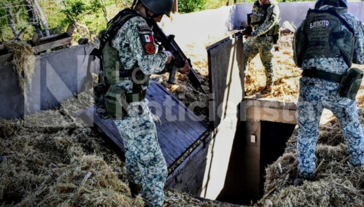 ¡Bajo la tierra! Ejército asegura narcolaboratorio subterráneo en Navolato