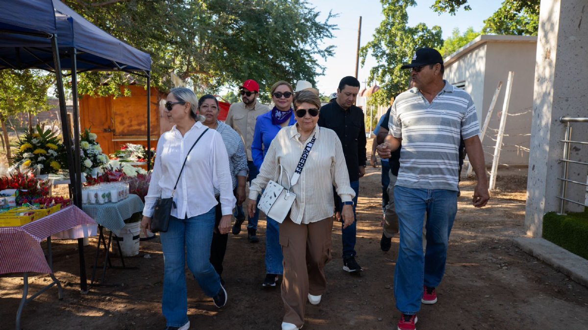 Alcaldesa de Guasave recorre panteones y activan operativo de Día de Muertos