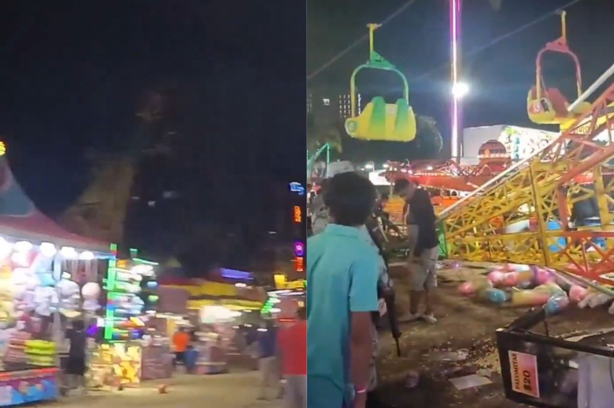 Video | Colapso de juego mecánico en feria de Acapulco genera pánico