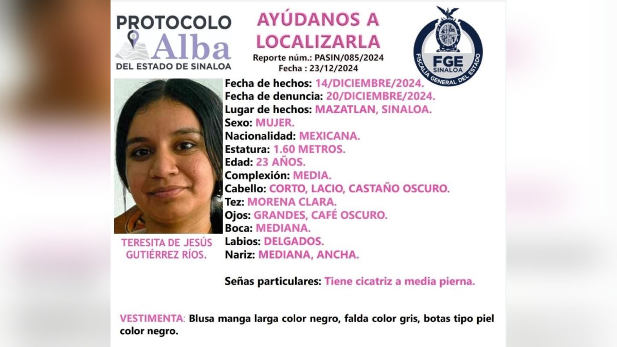 Activan Protocolo Alba en Mazatlán para localizar a dos jovencitas desaparecidas