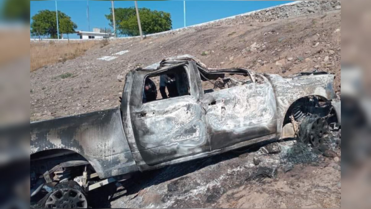 Una camioneta blindada asegurada, cartuchos y un carro incendiado, el saldo tras balacera en Sanalona: SSPE