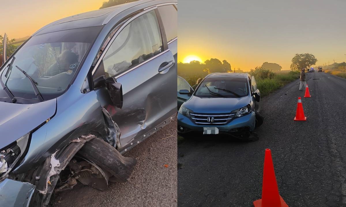 Cuantiosos daños materiales deja choque en San Pedro Paredes, Guasave
