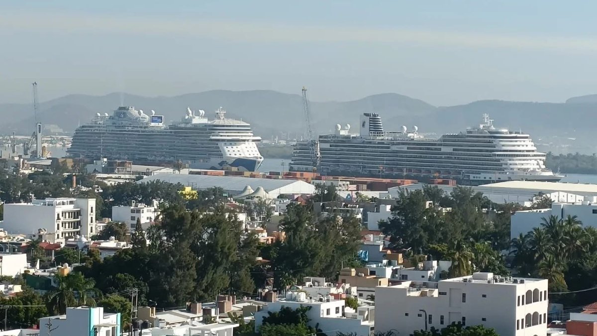 Mazatlán da la bienvenida al 2025 con doble arribo de cruceros, 9 mil 300 turistas y más de 6 mdp en derrama económica
