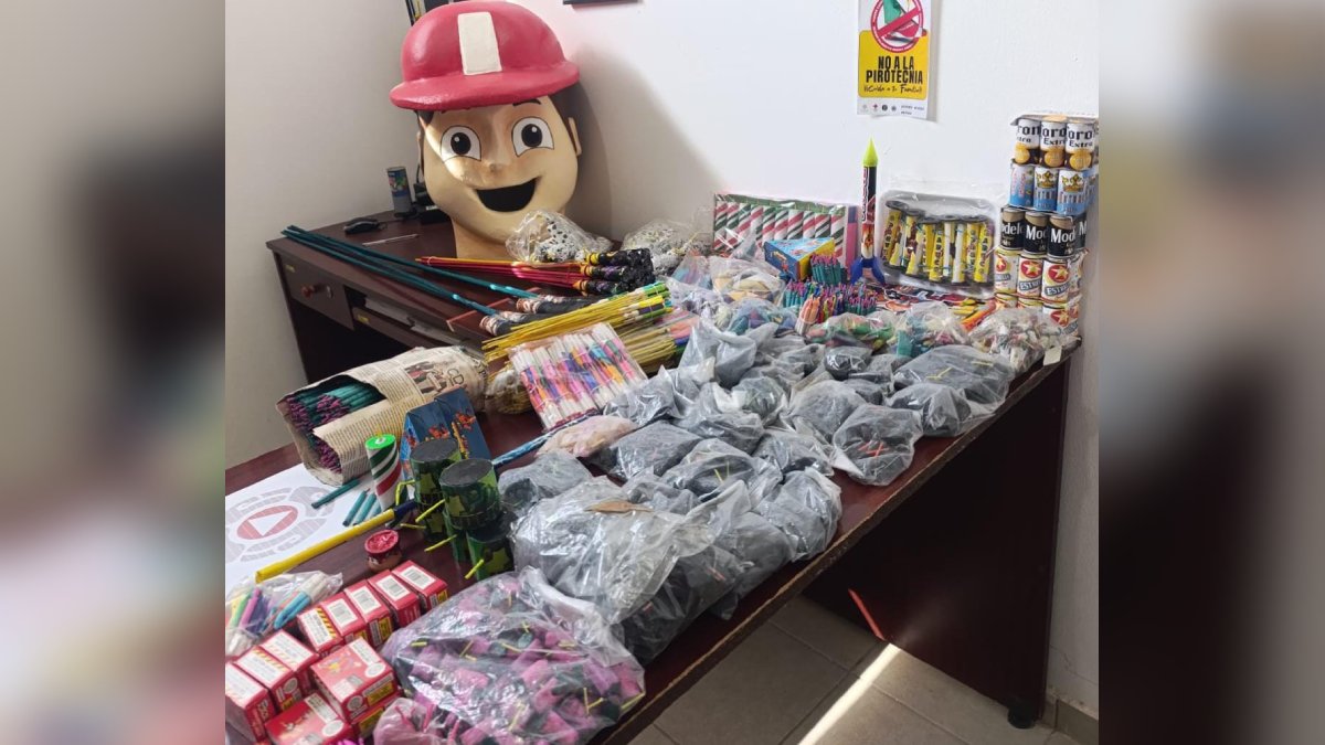 Decomisa PC en Salvador Alvarado, 12 kilos de pirotecnia, desde los llamados hulk, huevos de codorniz y R-15