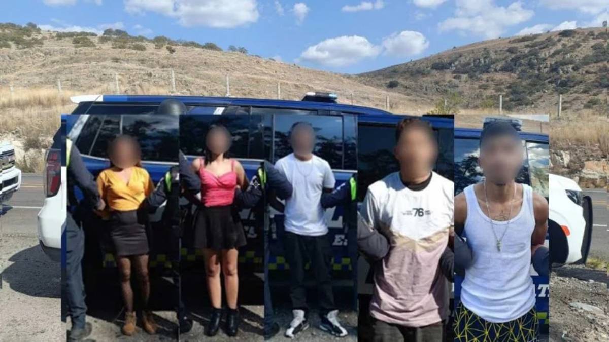 Detienen a banda de asaltantes en carreteras de Guanajuato; circulaban armados a bordo de un auto robado