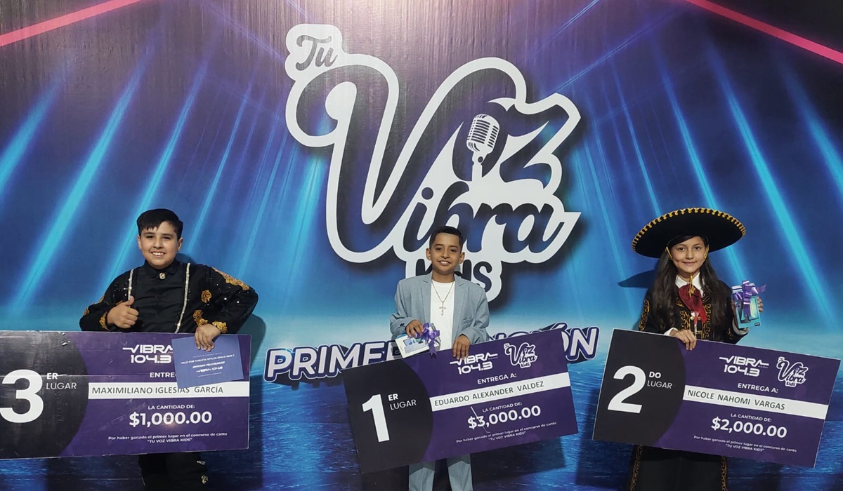 Eduardo Alexander Valdez es el ganador del Concurso de Canto Infantil “Tu Voz Vibra Kids” en Los Mochis