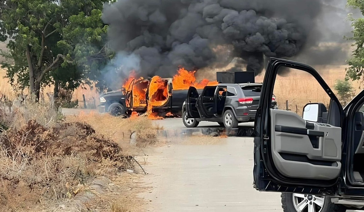 ¡Había explosivos! Un muerto y tres camionetas aseguradas tras enfrentamiento en Alta Rosa, Elota