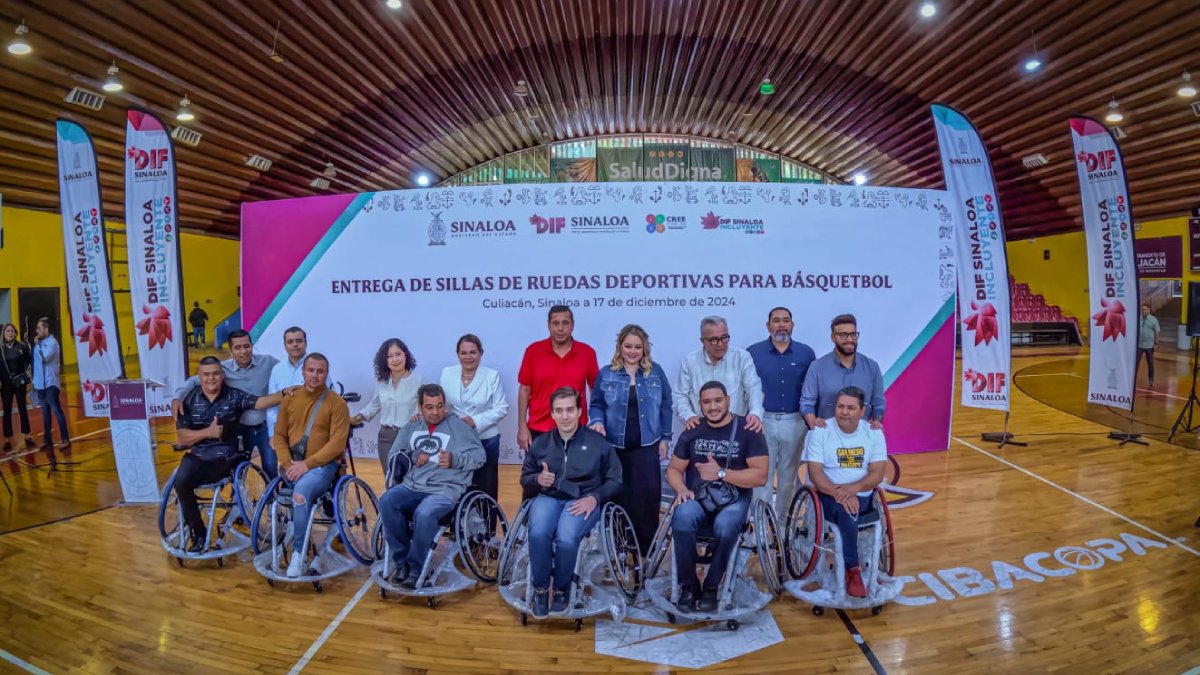 ¡Histórico! Encabeza gobernador Rocha entrega de sillas de ruedas a jugadores de basquetbol