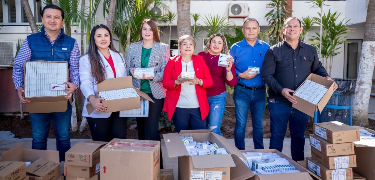 Dona GPO 100 mil pesos en medicamentos al Ayuntamiento de Guasave; será también para JJR