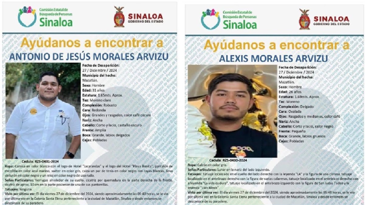 Solicitan ayuda a la ciudadanía para localizar a hermanos desaparecidos en Mazatlán