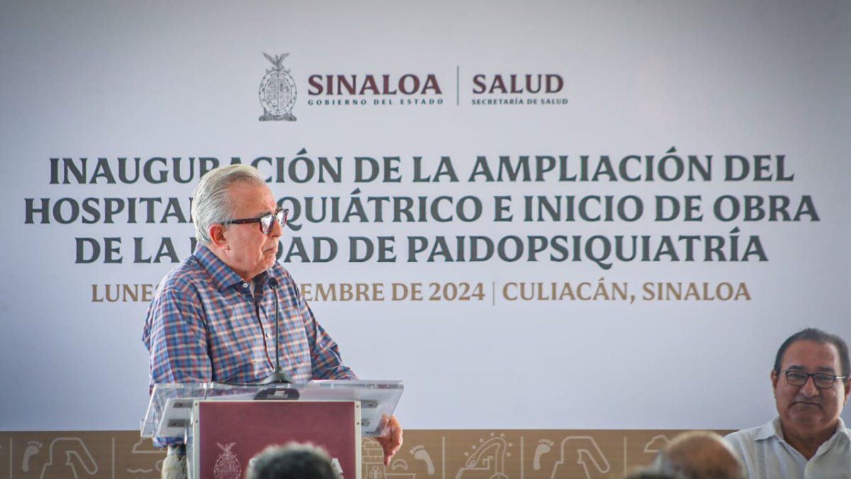 Sinaloa la primera Unidad de Paidopsiquiatría en el norte del país; inauguran ampliación Hospital Psiquiátrico
