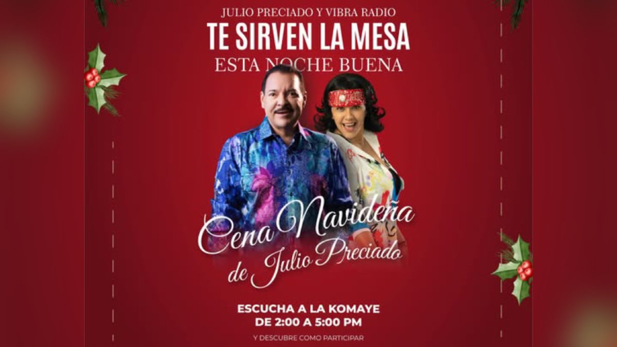 Julio Preciado y Vibra Radio 99.5 FM pusieron la cena navideña en Mazatlán