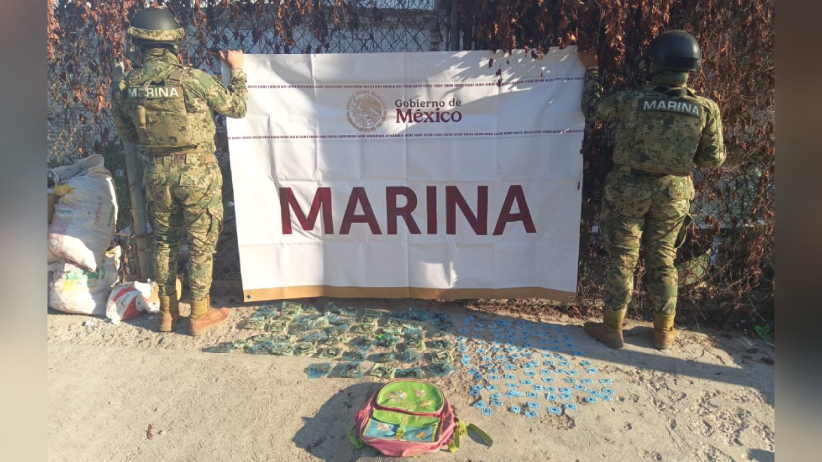 Elementos de la Marina localizan mochila con droga durante operativo en Mazatlán