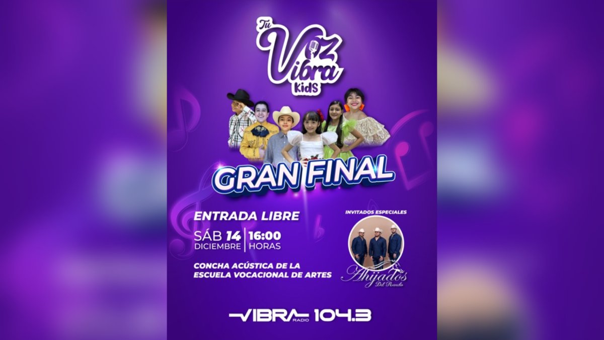 Este sábado es la Gran Final del Concurso de Canto Infantil “Tu Voz Vibra Kids” en Los Mochis