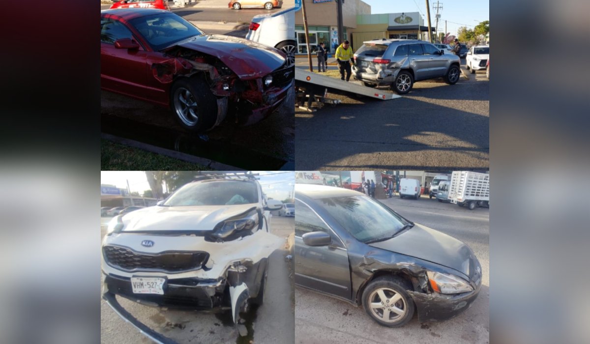 Par de accidentes registrados en diferentes puntos de la ciudad de Los Mochis deja un saldo de una mujer lesionada
