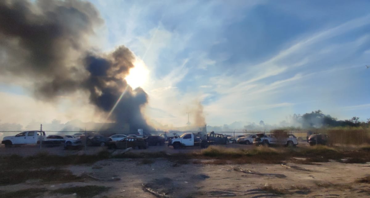 Se incendia pensión federal del ejido Gabriel Leyva en Ahome