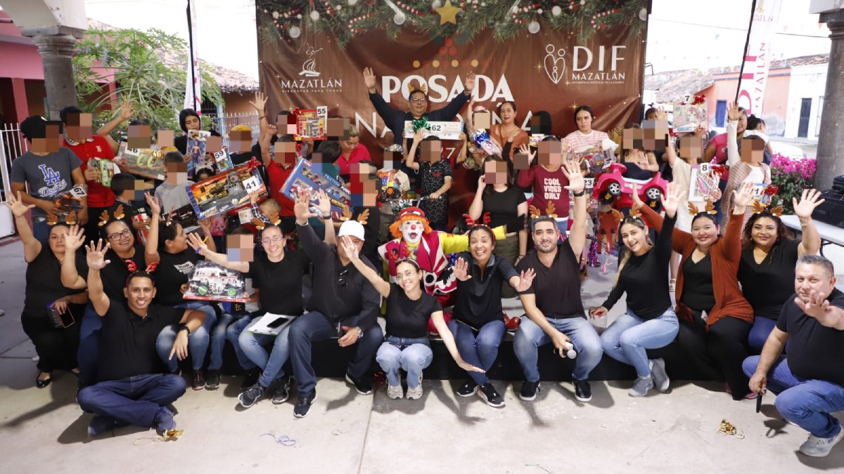 Primera Posada Navideña 2024 del DIF lleva alegría y diversión a El Recodo, Mazatlán