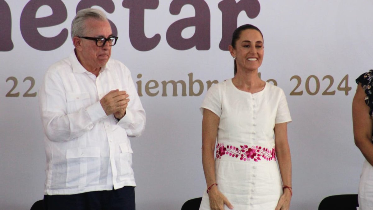 ¡Que viva Claudia Sheinbaum, la presidenta, con “A”!; Rocha le da la bienvenida