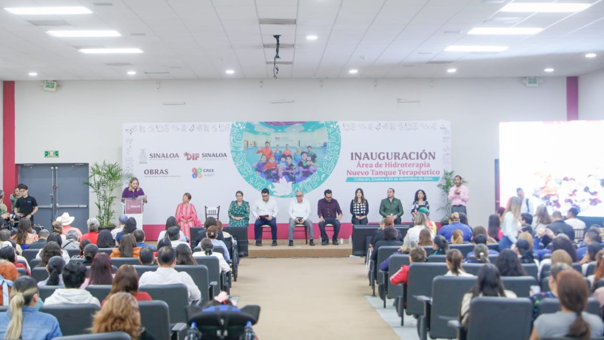 Inaugura Rocha Moya el tanque terapéutico más grande del país, se encuentra en el CREE
